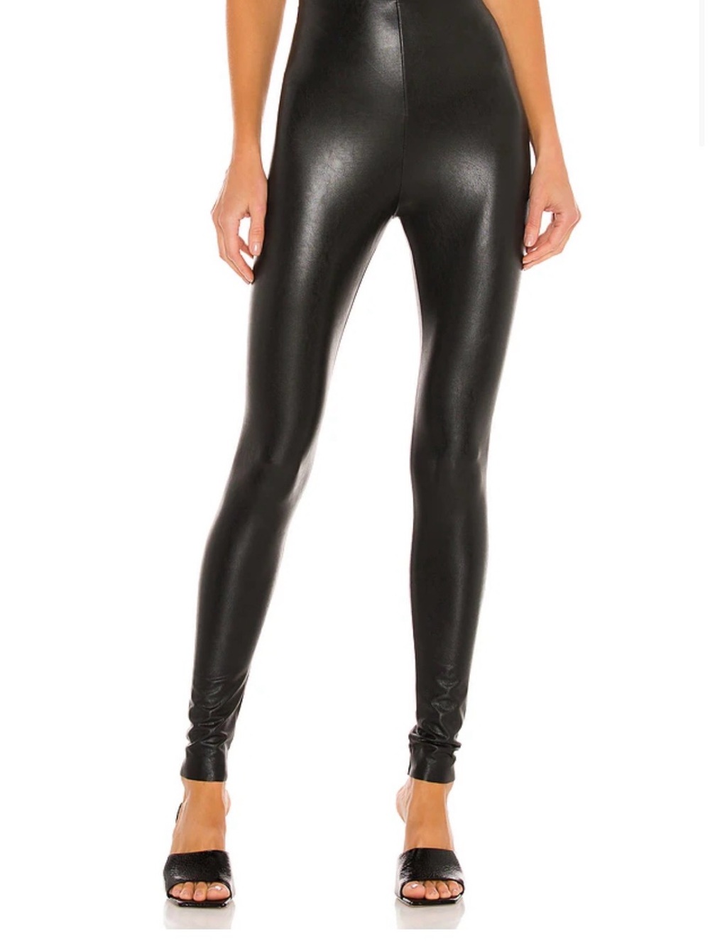 Commando Faux Leather Skinny Leggings (Black)